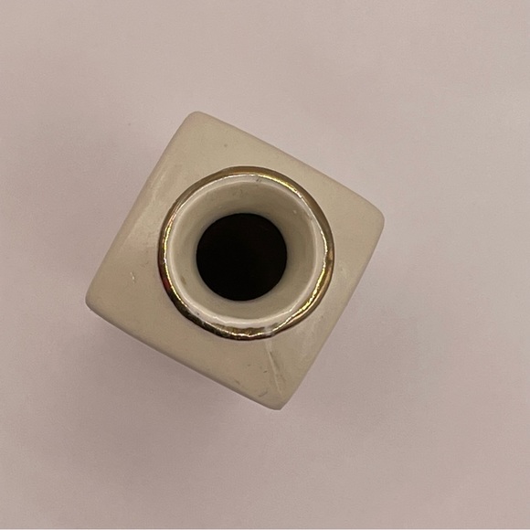 Vintage 1970’s Ceramic Reed Pot Japanes Floral Mini Vase Oriental Gold Trim - Picture 8 of 10